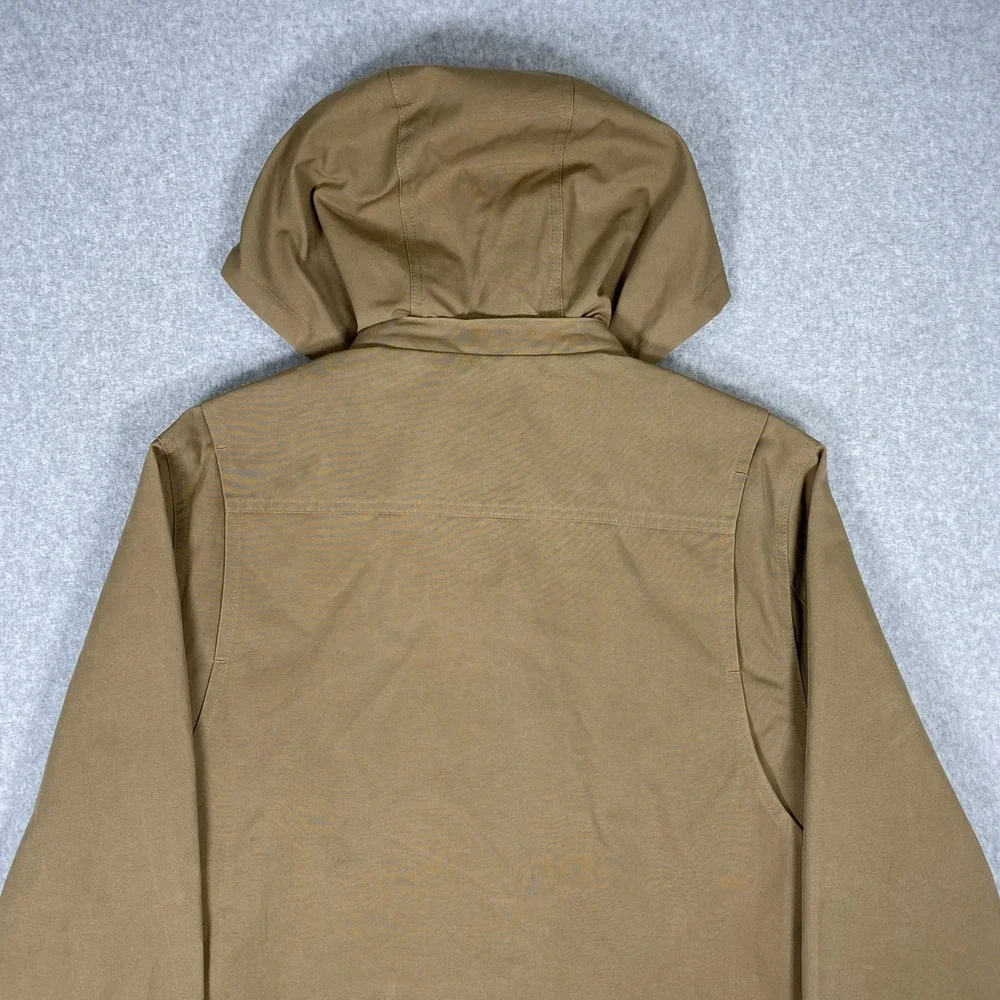 Thorogood Field Jacket Mens MD Tan Hooded Utility Multi-Pocket Workwear Coat